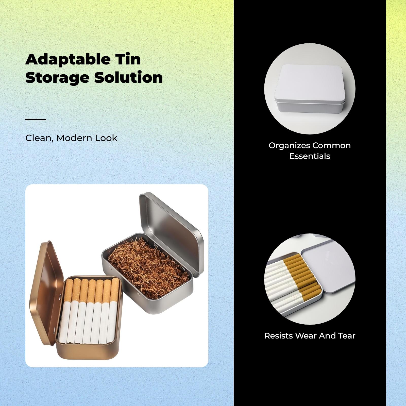 Caixa de Armazenamento de Meta - Tin Container Lid avaliação e preço